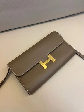 Authentic Hermes Constance Togo Grey